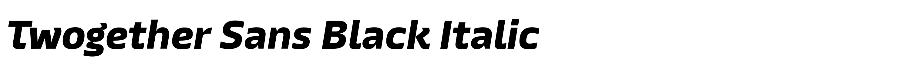 Twogether Sans Black Italic